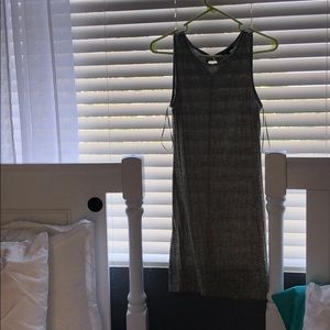 Grayish/greenish midi dress